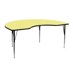 Flash Furniture Height Adjustable Kidney Shaped Activity Table