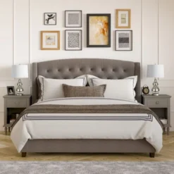 Katrina 21.25" Tall Petite Table Lamp With Fabric Shade In Mercury Glass/Satin Nickel/White -office furniture sale 764786fa5afe2322ee13b36b0cc3df35b6