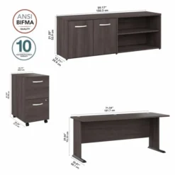Bush Business Furniture Studio A 72W Computer Desk With Mobile File Cabinet And Low Storage Cabinet In Storm Gray -office furniture sale 767422a3e1c21a35ef5eab0e1b5f60ccf8