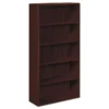 HON 10500 Series Laminate Bookcase, Five-Shelf, 36w X 13.13d X 71h, Mahogany