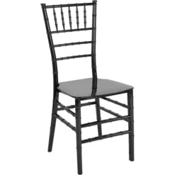 HERCULES Series Black Resin Stacking Chiavari Chair