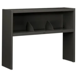 HON 38000 Series Stack On Open Shelf Hutch, 48w X 13.5d X 34.75h, Charcoal