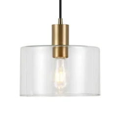 Henri 10" Wide Pendant With Glass Shade In Brass/Clear 11 Henri 10" Wide Pendant With Glass Shade In Brass/Clear -office furniture sale 76f55a40632e9428e5c8647139f4ae1f75