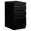 HON Brigade Mobile Pedestal With Pencil Tray Insert, Left Or Right, 3-Drawers: Box/Box/File, Letter, Black, 15" X 19.88" X 28"