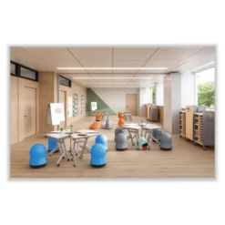 Safco Zenergy Swivel Ball Chair, Backless, Supports Up To 250 Lb, Baby Blue Vinyl, Ships In 1-3 Business Days -office furniture sale 77712df6be4752b6a14658bb9c364f9e91