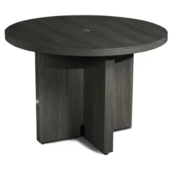 MayLine Aberdeen Series Gray Steel Tf Laminate 42" Round Conference Table