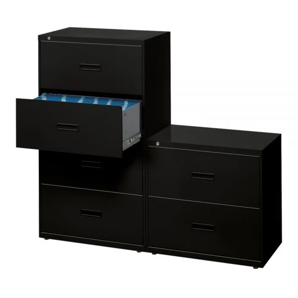 HON 400 Series Two-Drawer Lateral File, Letter/Legal/A4, 30w X 18d X 28h, Black 2 HON 400 Series Two-Drawer Lateral File, Letter/Legal/A4, 30w X 18d X 28h, Black - Image 2