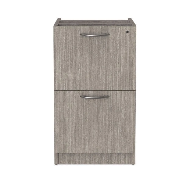 Alera Valencia Series Full Pedestal File, Left Or Right, 2 Legal/Letter-Size File Drawers, Gray, 15.63" X 20.5" X 28.5" 1 Alera Valencia Series Full Pedestal File, Left Or Right, 2 Legal/Letter-Size File Drawers, Gray, 15.63" X 20.5" X 28.5"