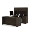 Bestar Embassy 66" U-shaped Desk In Dark Chocolate