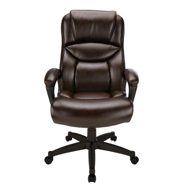 Fennington Bonded Leather High-Back Executive Chair, Brown, BIFMA Certified 4 Fennington Bonded Leather High-Back Executive Chair, Brown, BIFMA Certified - Image 4