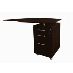 Medina 63" Right Curved Desk Return, P/B/F Pedestal