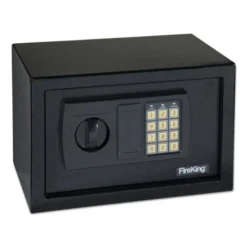 FireKing Small Personal Safe, 0.3 Cu Ft, 12.19w X 7.56d X 7.88h, Black