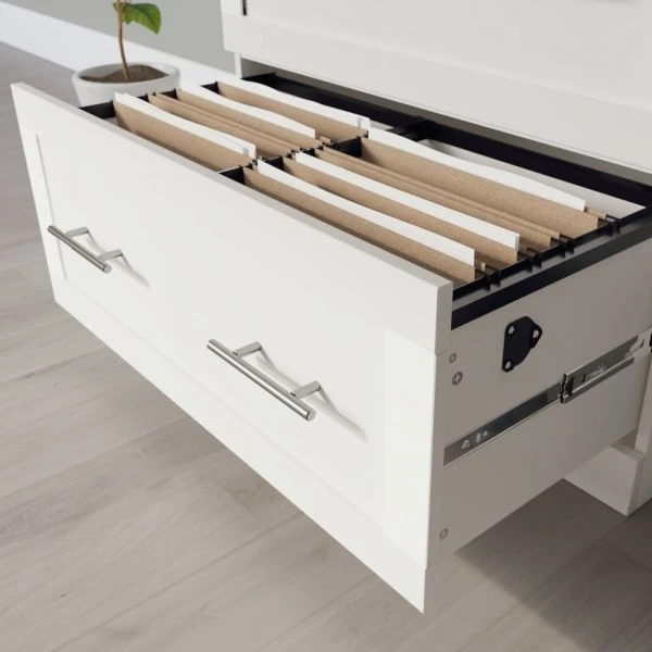 2-Drawer 30"W Lateral File Cabinet, White 4 2-Drawer 30"W Lateral File Cabinet, White - Image 4