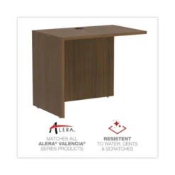 Alera Valencia Series Reversible Return/Bridge Shell, 35w X 23.63d X 29.5h, Modern Walnut -office furniture sale 79725e11b7c99c7472c9834a72d6105350