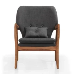 Bradley Accent Chair In Charcoal And Walnut -office furniture sale 79d0529fe267817cd647a63c791c5cd6aa