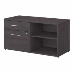 Bush Business Furniture Office 500 Low Storage Cabinet With Drawers And Shelves In Storm Gray