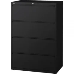 Lorell 4 Drawer Lateral File Cabinet, Letter/Legal/A4, 36" Wide, Black -office furniture sale 79d49b865e1944e6fa57447bfa3de089c8