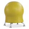 Safco Zenergy Ball Chair, Backless, Supports Up To 250 Lb, Green Vinyl Seat, Silver Base, Ships In 1-3 Business Days