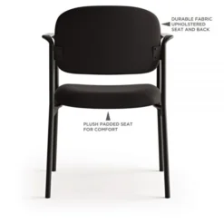 HON VL616 Stacking Guest Chair With Arms, Fabric Upholstery, 23.25" X 21" X 32.75", Charcoal Seat, Charcoal Back, Black Base -office furniture sale 7a19dde8370de288c452deac837f0d9a8a