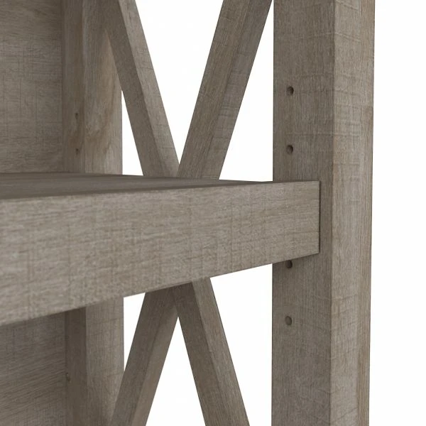 Bush Furniture Key West Small 2 Shelf Bookcase In Washed Gray 7 Bush Furniture Key West Small 2 Shelf Bookcase In Washed Gray - Image 7