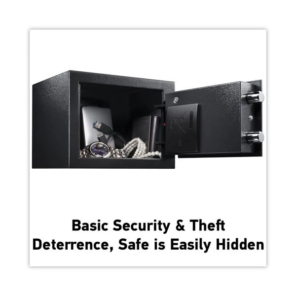 Sentry Safe Electronic Security Safe, 0.14 Cu Ft, 9w X 6.6d X 6.6h, Black 3 Sentry Safe Electronic Security Safe, 0.14 Cu Ft, 9w X 6.6d X 6.6h, Black - Image 3