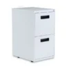 Alera File Pedestal, Left Or Right, 2 Legal/Letter-Size File Drawers, Light Gray, 14.96" X 19.29" X 27.75"