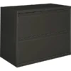 HON 800 Series Two-Drawer Lateral File, Letter/Legal/A4, 36w X 18d X 28h, Charcoal
