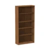Alera Valencia Series Bookcase, Five-Shelf, 31.75w X 14d X 64.75h, Modern Walnut