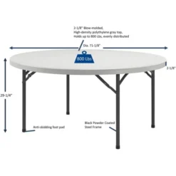 Lorell Banquet Round Folding Table -office furniture sale 7c353b2ac089dee0424c0d895657308501