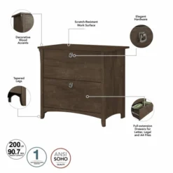 Bush Furniture Salinas 2 Drawer Lateral File Cabinet In Ash Brown -office furniture sale 7c60d2659fded665f1a438b1bd46ef3858