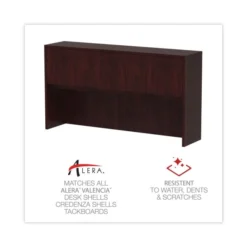 Alera Valencia Series Hutch With Doors, 4 Compartments, 70.63w X 15d X 35.38h, Mahogany -office furniture sale 7ca06fee03e8cb7ea87e12759cba0a6b41