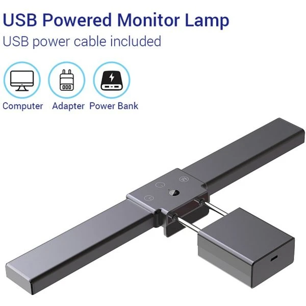 Lorell 15.75" LED Monitor Lamp 5 Lorell 15.75" LED Monitor Lamp - Image 5