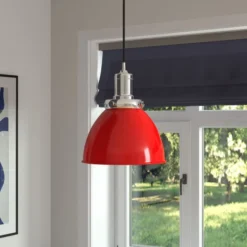 Madison 12" Wide Pendant With Metal Shade In Poppy Red/Polished Nickel/Poppy Red 14 Madison 12" Wide Pendant With Metal Shade In Poppy Red/Polished Nickel/Poppy Red -office furniture sale 7d530cadc6af4e788cd24305e57da175b9