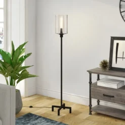 Panos 66.25" Tall Floor Lamp With Glass Shade In Blackened Bronze/Seeded 10 Panos 66.25" Tall Floor Lamp With Glass Shade In Blackened Bronze/Seeded -office furniture sale 7d61e8c549319773087891ac3ca084697e