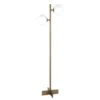 Twee 2-Light Floor Lamp With Glass Shade In Brass/White Milk