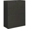 HON Brigade 800 Series 4-Drawer Lateral File Cabinet, Letter/Legal/A4, 42" Wide, Charcoal