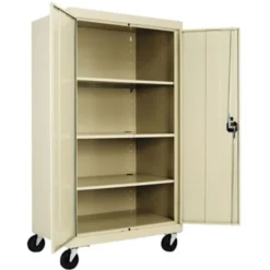 Alera Assembled Mobile Storage Cabinet, With Adjustable Shelves 36w X 24d X 66h, Putty -office furniture sale 7ddfbd1bc9f0c0d52b4fb4cca90eabb44a