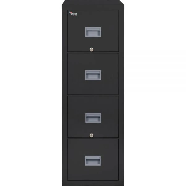 FireKing Patriot By FireKing Insulated Fire File, 1-Hour Fire Protection, 4 Letter-Size File Drawers, Black, 17.75" X 31.63" X 52.75" 2 FireKing Patriot By FireKing Insulated Fire File, 1-Hour Fire Protection, 4 Letter-Size File Drawers, Black, 17.75" X 31.63" X 52.75" - Image 2