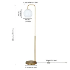 Harrison Arc Floor Lamp With Glass Shade In Brass/White Milk 10 Harrison Arc Floor Lamp With Glass Shade In Brass/White Milk -office furniture sale 7e353460c1d472e5d491a9fa0a42060144
