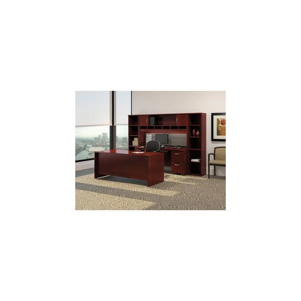 Bush Business Furniture Series C: Mahogany 2 Drawer Mobile Pedestal - Assembled 2 Bush Business Furniture Series C: Mahogany 2 Drawer Mobile Pedestal - Assembled - Image 2