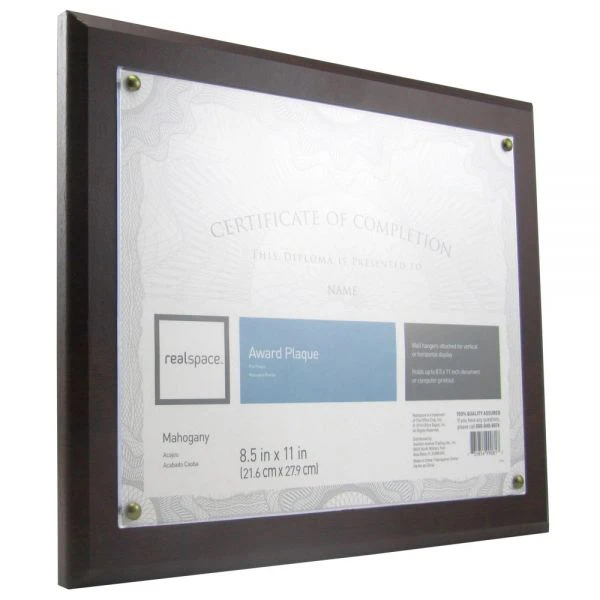 Award Plaque, 8-1/2" X 11", Mahogany 2 Award Plaque, 8-1/2" X 11", Mahogany - Image 2