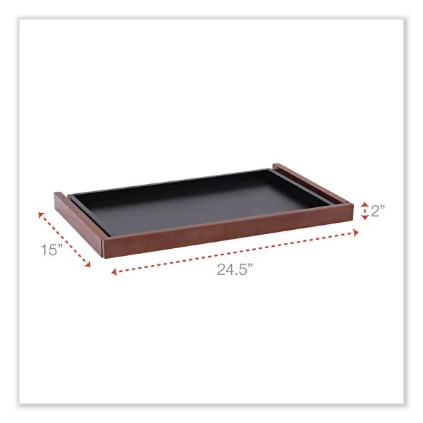 Alera Valencia Series Center Drawer, Laminate, 24.5w X 15d X 2h, Medium Cherry 2 Alera Valencia Series Center Drawer, Laminate, 24.5w X 15d X 2h, Medium Cherry - Image 2