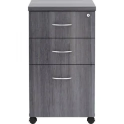 Lorell Weathered Charcoal Laminate Desking Pedestal - 3-Drawer -office furniture sale 7f20a3a3639b818653999d0cfa27fd11dc