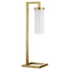 Malva 26" Tall Table Lamp With Glass Shade In Brass/White Milk