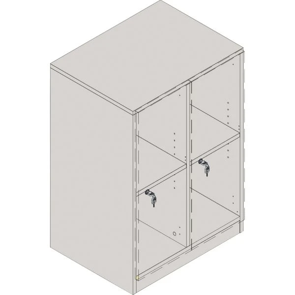 Lorell White Double Cubby/Locker Storage Base 6 Lorell White Double Cubby/Locker Storage Base - Image 6