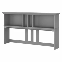 Bush Furniture Salinas 60W Hutch For L Shaped Desk In Cape Cod Gray