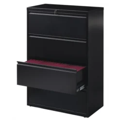 Lorell 4 Drawer Lateral File Cabinet, Letter/Legal/A4, 36" Wide, Black -office furniture sale 7f9f5f34da89b3dd8e9aa6baa1eaba2e5d