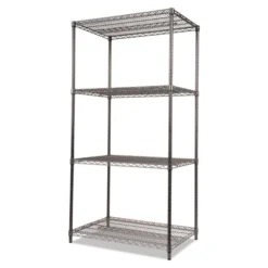 Alera Wire Shelving Starter Kit, Four-Shelf, 36w X 24d X 72h, Black Anthracite 13 Alera Wire Shelving Starter Kit, Four-Shelf, 36w X 24d X 72h, Black Anthracite -office furniture sale 802cc75c291ab9df9b4ee13124afa74421