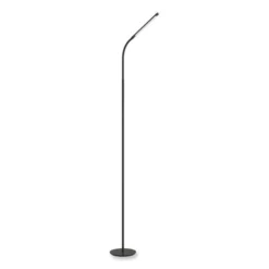 Safco Resi LED Floor Lamp, Gooseneck, 60" Tall, Black, Ships In 1-3 Business Days