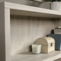 Sauder Optimum Bookcase, 45"H, 3 Shelves, Chalked Chestnut -office furniture sale 805fe6e456bbdfbfef2e3133fba6373593